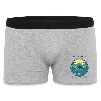Slow Days Strandhammock Signet - Männer Boxer Shorts - Grau meliert - Vorne