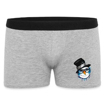 Snowman with nerd glasses - Men's Boxer Shorts - heather grey - Front