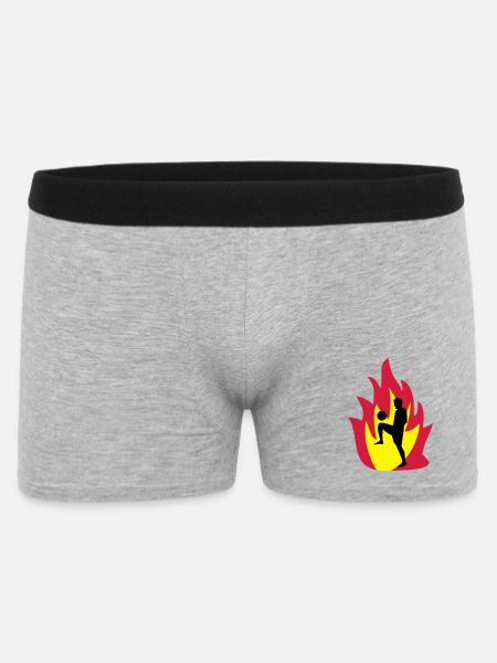 Football fire - Men's Boxer Shorts - heather grey