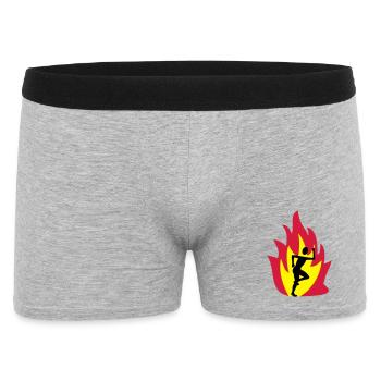 Runner flame - Men's Boxer Shorts - heather grey - Front