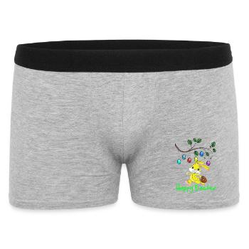 OsterfestOstern,frohe Oster,Osterhase,happy Easter - Männer Boxer Shorts - Grau meliert - Vorne