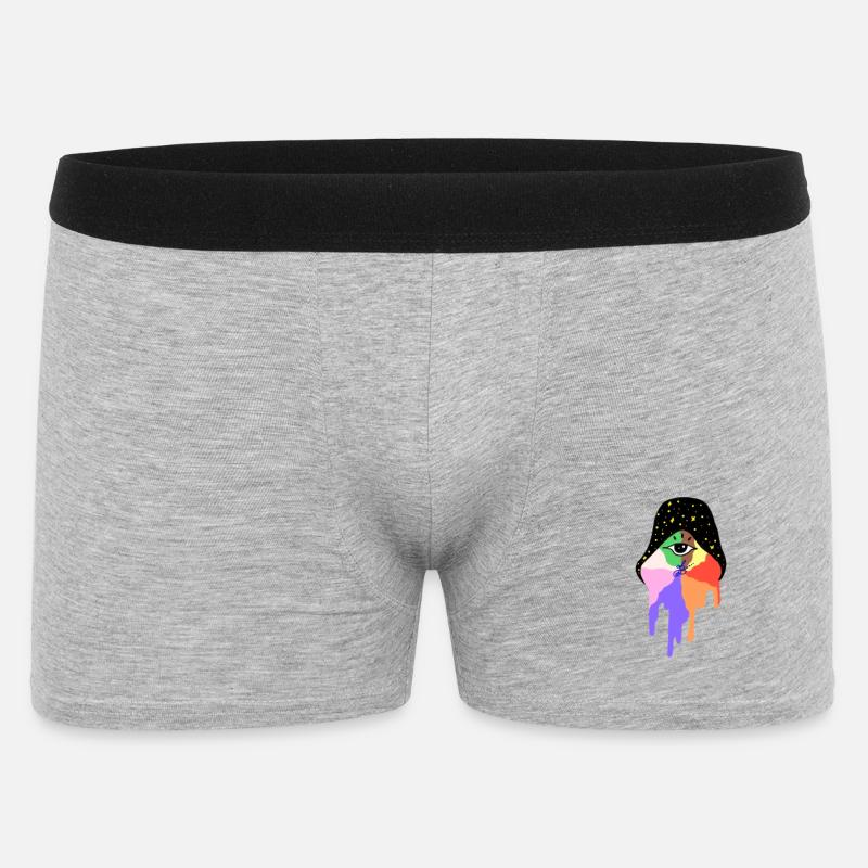 Sternenregenbogen Mystische Illustration - Männer Boxer Shorts - Grau meliert