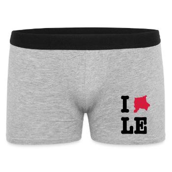 I Love Leipzig (I heart LE) - City Outlines - Men's Boxer Shorts - heather grey - Front