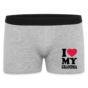 I love my grandma - Men's Boxer Shorts - heather grey - Front