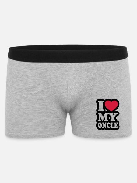 I love my oncle - Men's Boxer Shorts - heather grey