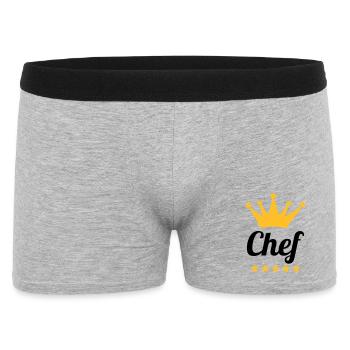 Chef - Boxer Homme - gris chiné - Devant