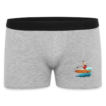 foiling - Männer Boxer Shorts - Grau meliert - Vorne