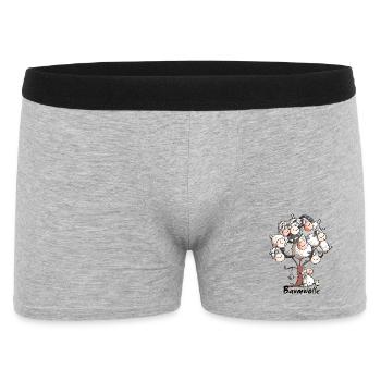 Wolliger Schafbaum - Männer Boxer Shorts - Grau meliert - Vorne