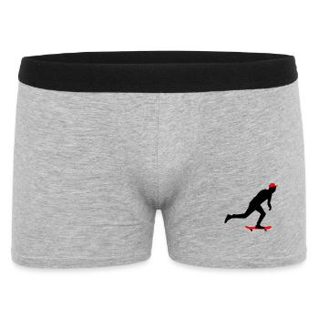 Skateboarding - Männer Boxer Shorts - Grau meliert - Vorne