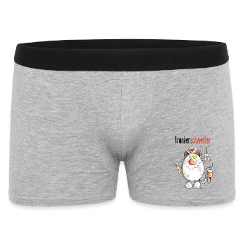 Happy Krankenschwester Katze - Comic - Männer Boxer Shorts - Grau meliert - Vorne