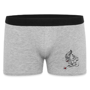 Âne tête âne bébé âne enfant petit âne coeur - Boxer Homme - gris chiné - Devant