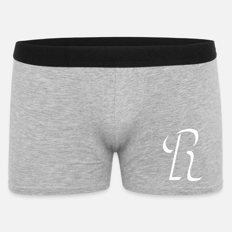 Letter R, Name, der Buchstabe R - Männer Boxer Shorts - Grau meliert