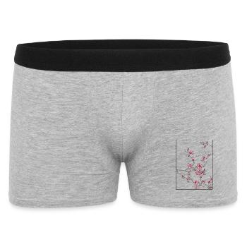 Fleurs de cerisier Florales Design - Boxer Homme - gris chiné - Devant
