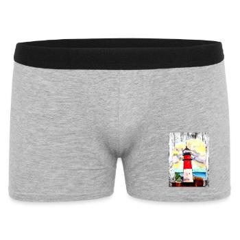 CE Vacances I Phare I Büsum I Mer du Nord - Boxer Homme - gris chiné - Devant