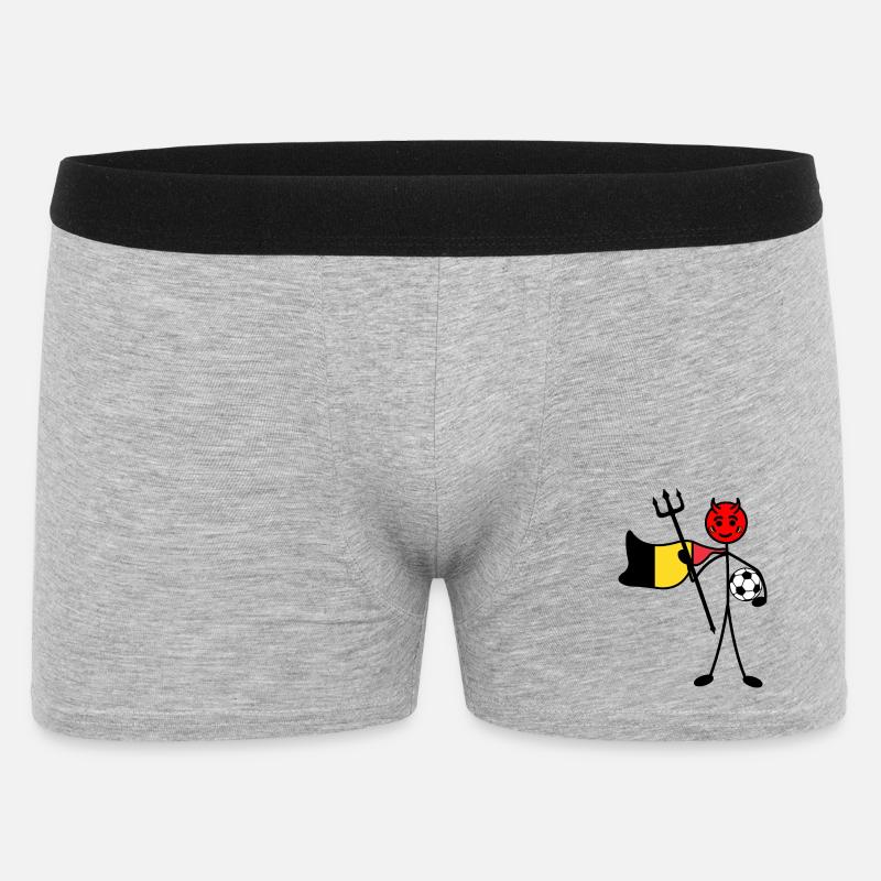 Roter Teufel Held - Männer Boxer Shorts - Grau meliert