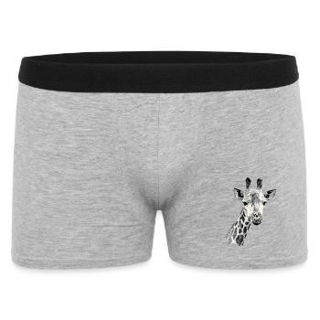 Retro giraffe in black and white - Men's Boxer Shorts - heather grey - Front