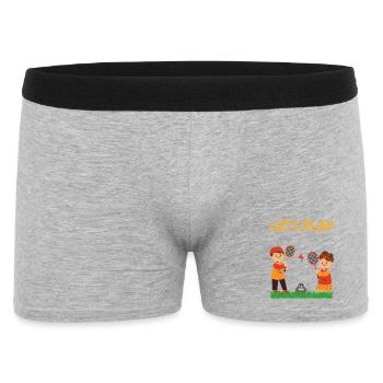 Let´s play - Männer Boxer Shorts - Grau meliert - Vorne