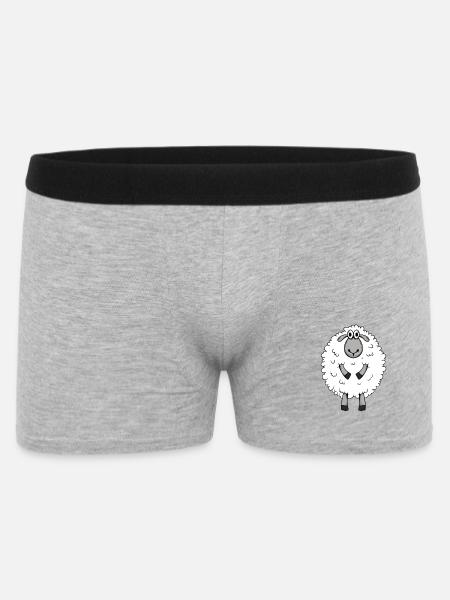 Cute German Shepherd Sheep Motif - Men's Boxer Shorts - heather grey