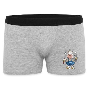 Mechanic sheep with pun I screwdriver - Men's Boxer Shorts - heather grey - Front