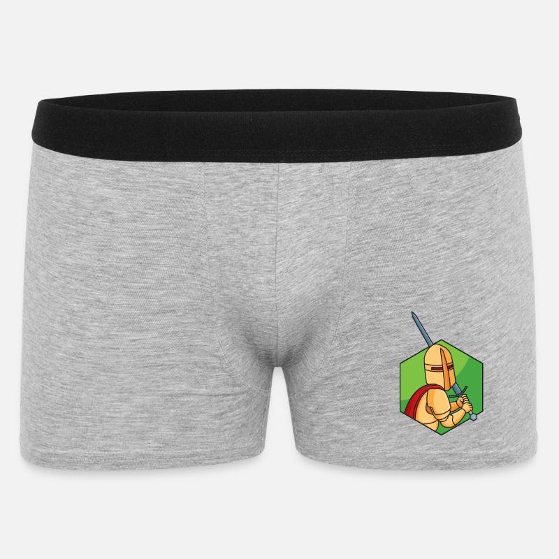 Kleiner Ritter - Männer Boxer Shorts - Grau meliert