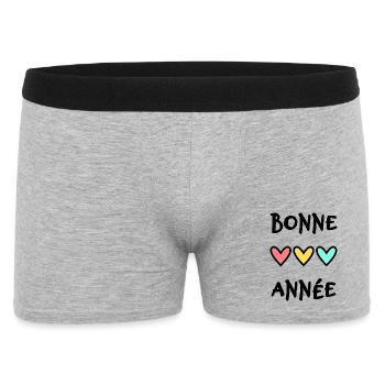 BONNE ANNEE. SAINT SYLVESTRE. NOUVELLE ANNÉE - Boxer Homme - gris chiné - Devant