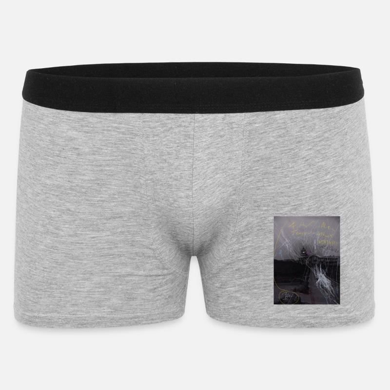 „were“wolf Attacke - „war“ Atacke, Estaca de Bares - Männer Boxer Shorts - Grau meliert