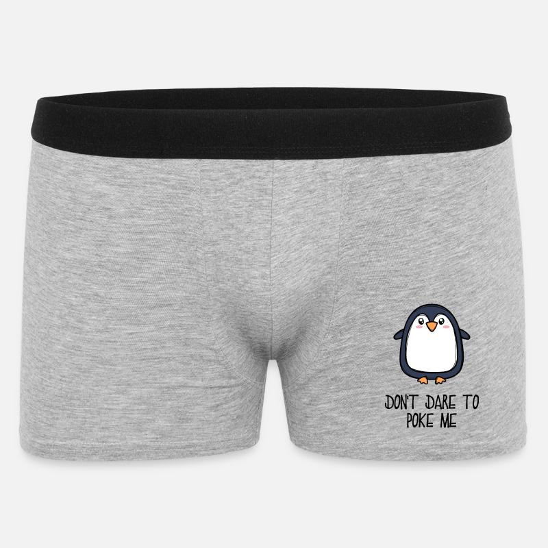 Cool Tier Vogel Statement Pinguin Südpol - Männer Boxer Shorts - Grau meliert