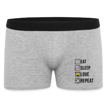 Lgbt Heart Rainbow Lesbian Love Gay Statement - Men's Boxer Shorts - heather grey - Front