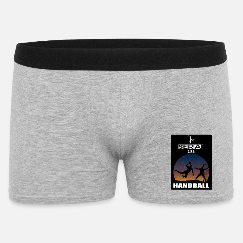 Ich werde bei Handball sein - Männer Boxer Shorts - Grau meliert