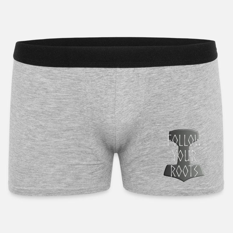 Mjölnir Donar Hammer Thor - Suivez votre gris Roots - Boxer Homme - gris chiné