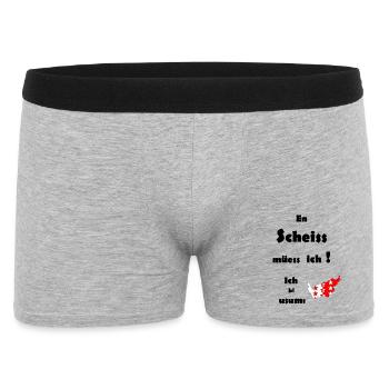 Sternenrote Inselkarte / Wallis - Männer Boxer Shorts - Grau meliert - Vorne