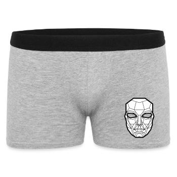 Lignes géométriques de masques faciaux - Boxer Homme - gris chiné - Devant