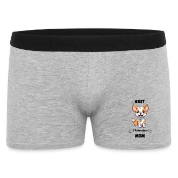 Best Chihuahua Mom - Männer Boxer Shorts - Grau meliert - Vorne