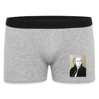 Johann Sebastian Bach en noir, blanc et or - Boxer Homme - gris chiné - Devant
