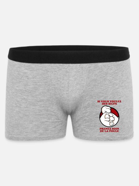 Prenez soin de la poule 2 - Boxer Homme - gris chiné