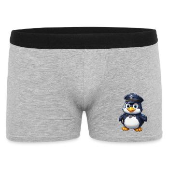 Policier pingouin - Boxer Homme - gris chiné - Devant