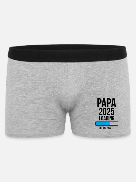 Papa 2025 Loading Please wait... - Men's Boxer Shorts - heather grey