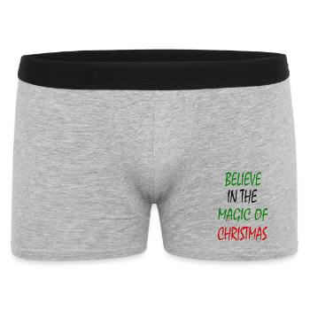 Believe in the magic of Christmas - Men's Boxer Shorts - heather grey - Front