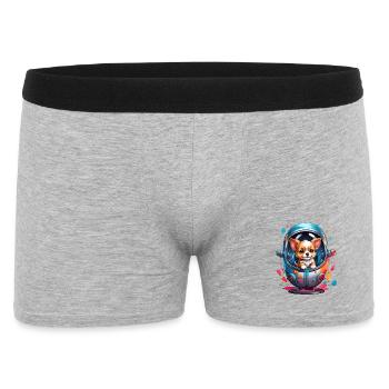 Space puppy in spacesuit - Men's Boxer Shorts - heather grey - Front