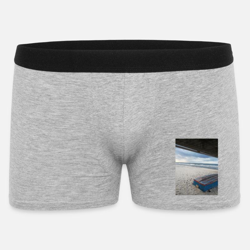 chillen an der Ostsee - Männer Boxer Shorts - Grau meliert