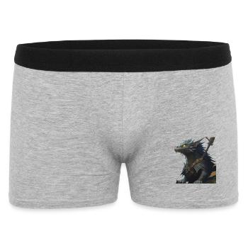 Dragon Warrior Illustration - Men's Boxer Shorts - heather grey - Front