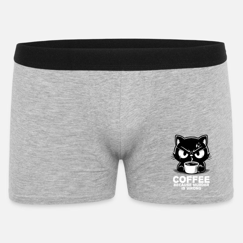 Murder is wrong (dark) - Men's Boxer Shorts - heather grey
