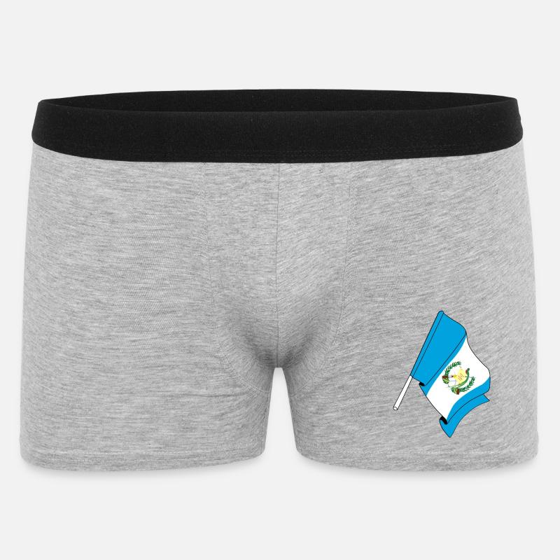 Flagge Guatemala - Männer Boxer Shorts - Grau meliert