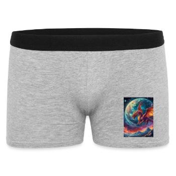 "Galactic Dragon" t-shirt - Men's Boxer Shorts - heather grey - Front