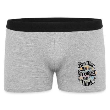 Inspirational Wisdom Typography - Men's Boxer Shorts - heather grey - Front
