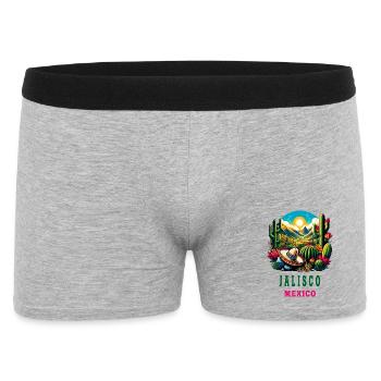 Motif du désert de cactus de Jalisco Mexico - Boxer Homme - gris chiné - Devant