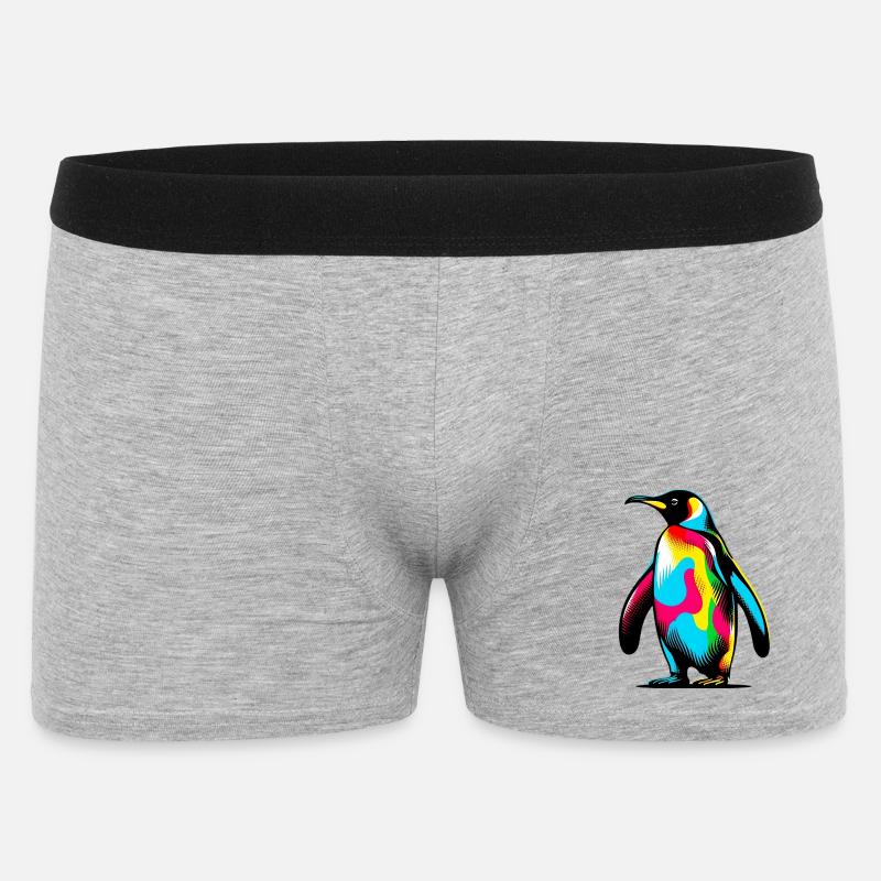 Penguin - Men's Boxer Shorts - heather grey