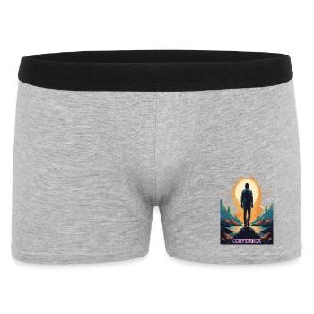 Confidence – Strength through self-confidence - Men's Boxer Shorts - heather grey - Front