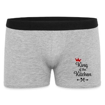 Kochschürze für Männer - Männer Boxer Shorts - Grau meliert - Vorne