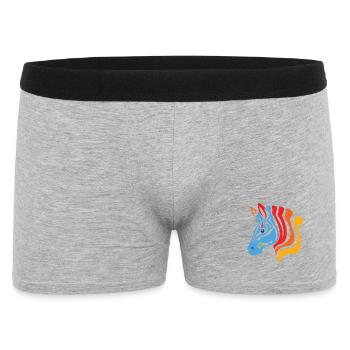 zebra - Männer Boxer Shorts - Grau meliert - Vorne